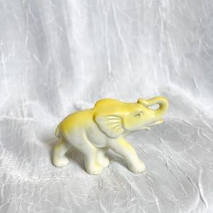 Vintage Ceramic Yellow Elephant